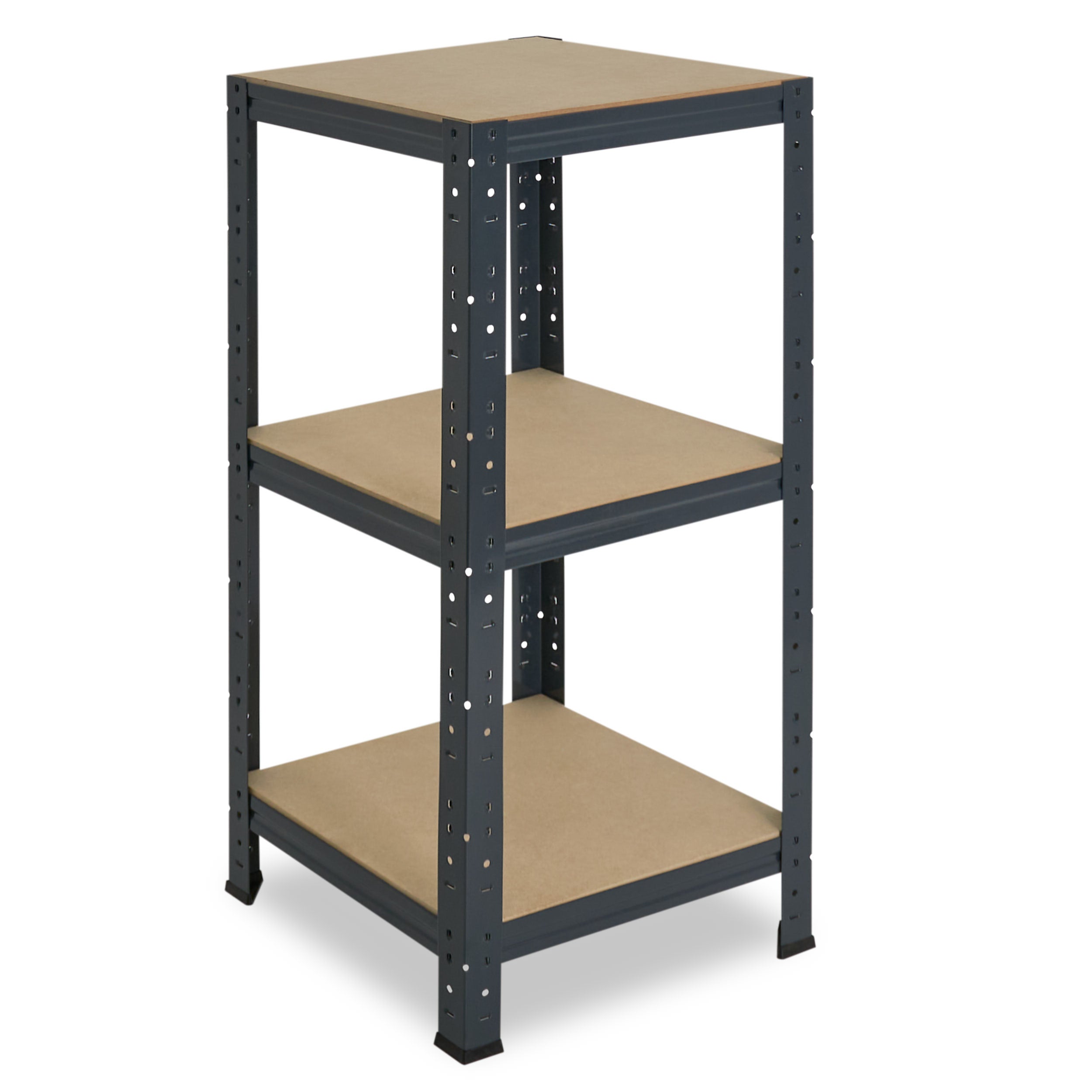 shelfplaza HOME 100x90x40 cm metalen stellingkast in verzinkt met 3 planken en 175 kg draagvermogen per plank