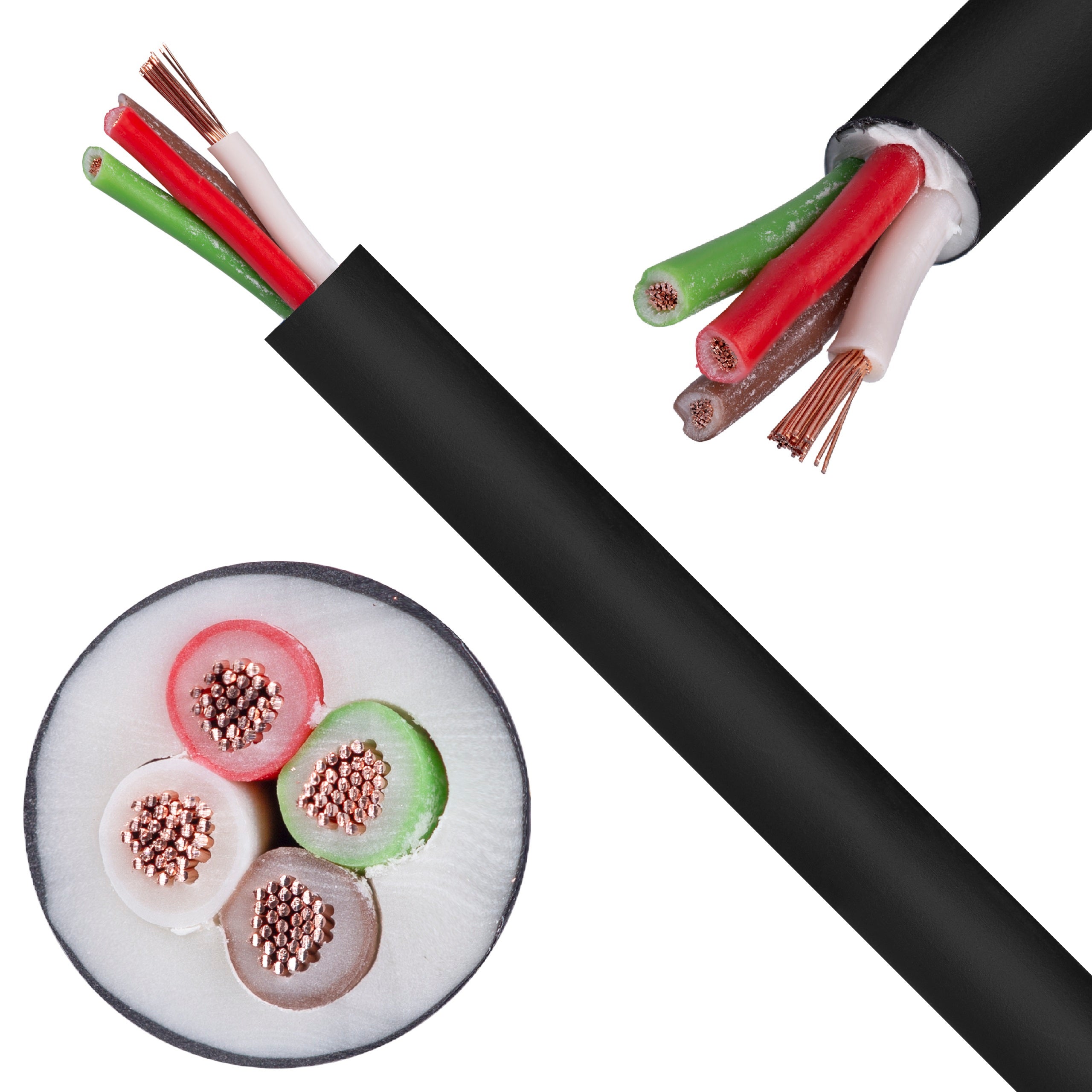Kabel samochodowy YLYs 4x1mm2 czarny 24V zewnętrzny przyczepowy linka Elektrokabel 25m
