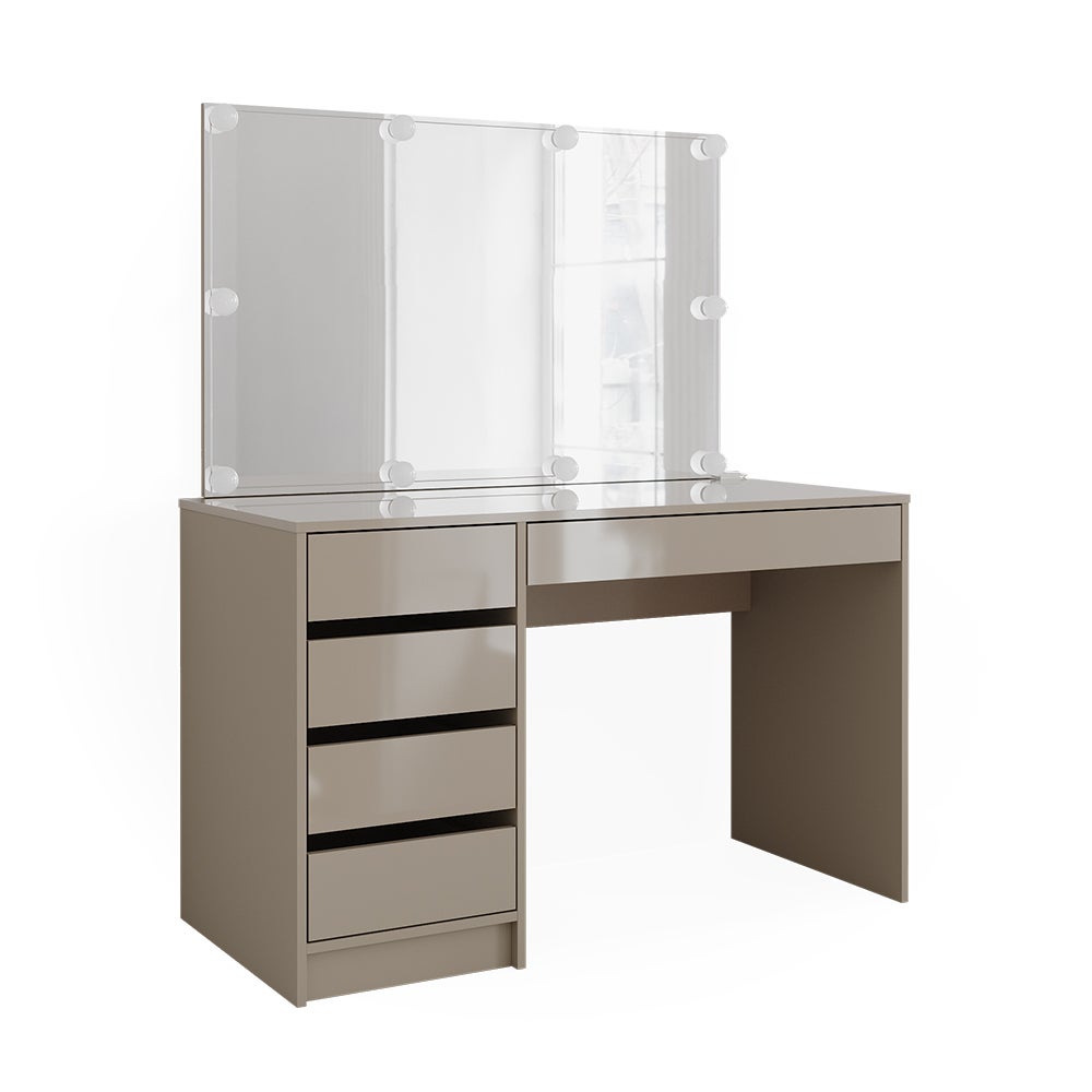 Vicco Toaletka Sherry, Szary, 120 cm z łańcuchem LED
