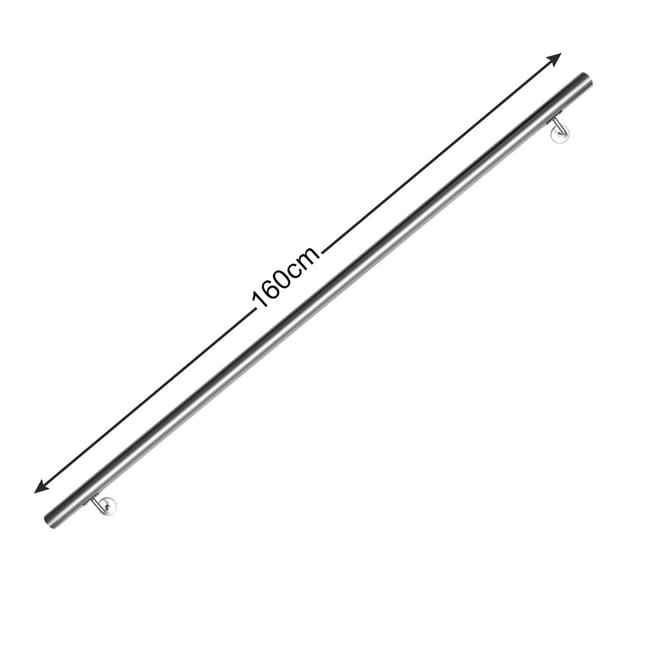 Ringhiera Per Scale 2 Staffe A Muro, Corrimano Per Ringhiera 304 In Acciaio Inox Per Interni Ed Esterni 180cm 92224877