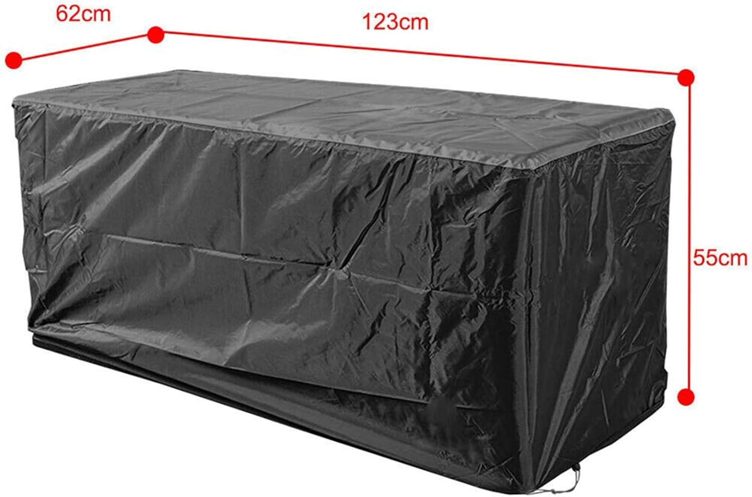 Housse De Protection Pour Meuble De Jardin En Oxford 210D - Taille 123x62x55 Cm, Vert - Imperméable, Anti-poussière, UV