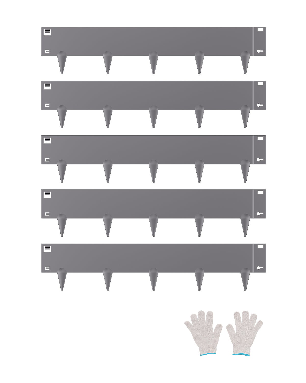 Bordes Jard n VEVOR Acero 99 X 12 7 Cm Juego 5 Plegables Y 
