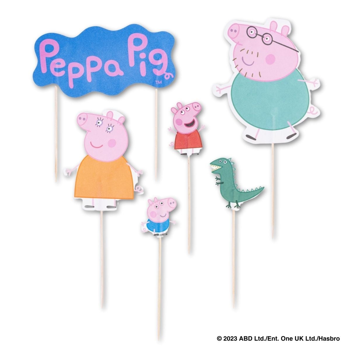 Dr. Oetker Peppa Pig - Set pratico da 12 pezzi, decorazione per compleanni e occasioni speciali, perfetto per cuocere con bambini e fan di Peppa Pig