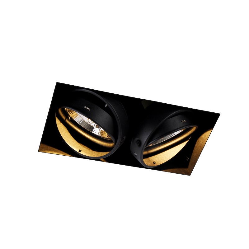 Inteligentny reflektor wpuszczany czarny bezramkowy 2-punktowy z 2 Wifi GU10 111mm - Oneon