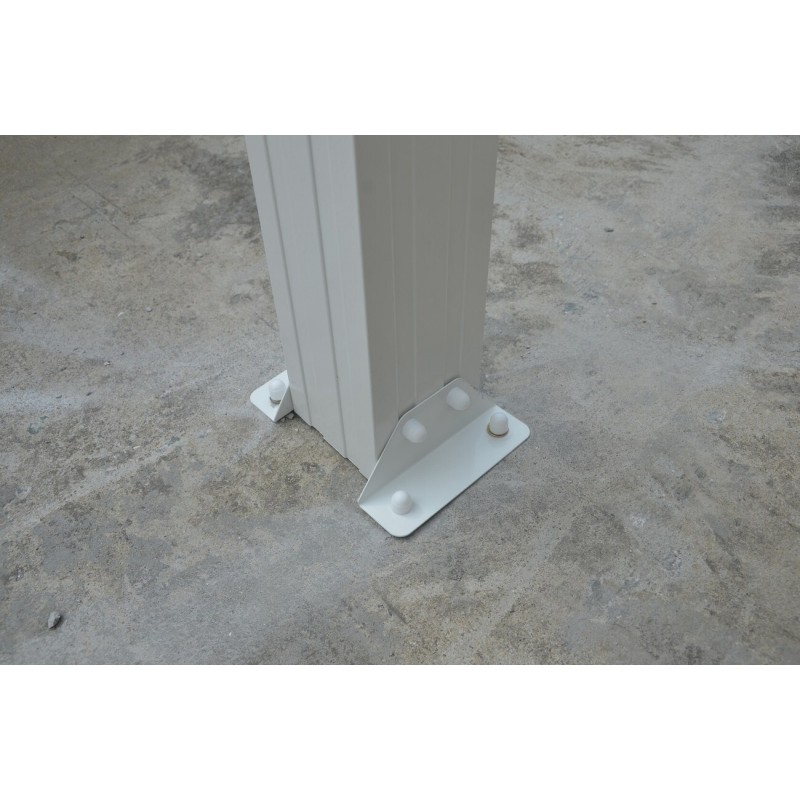 X-Metal Carport aluminium blanc 27,36m² pour camping-car toiture polycarbonate 6mm 3,60x7,62m - 4