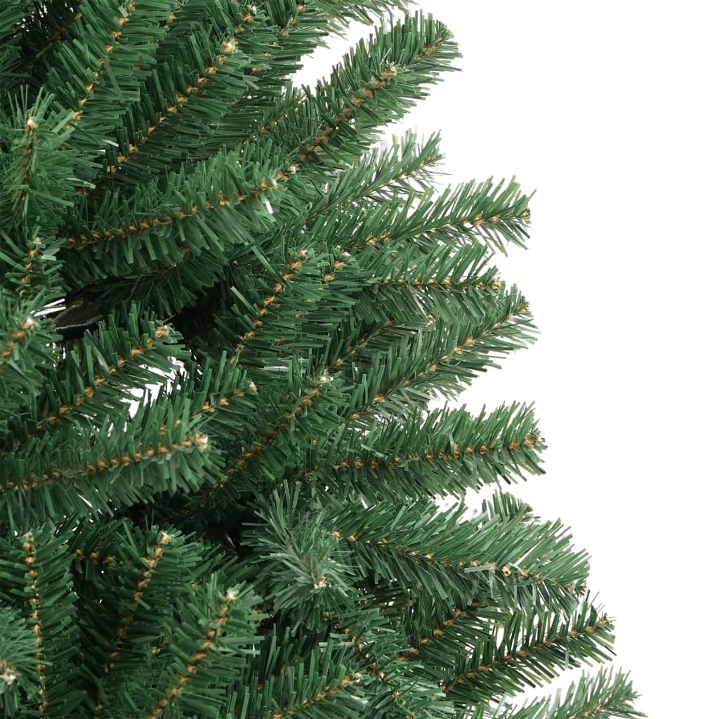 Sapin de Noël artificiel à charnières avec support vert 120 cm vidaXL - 6