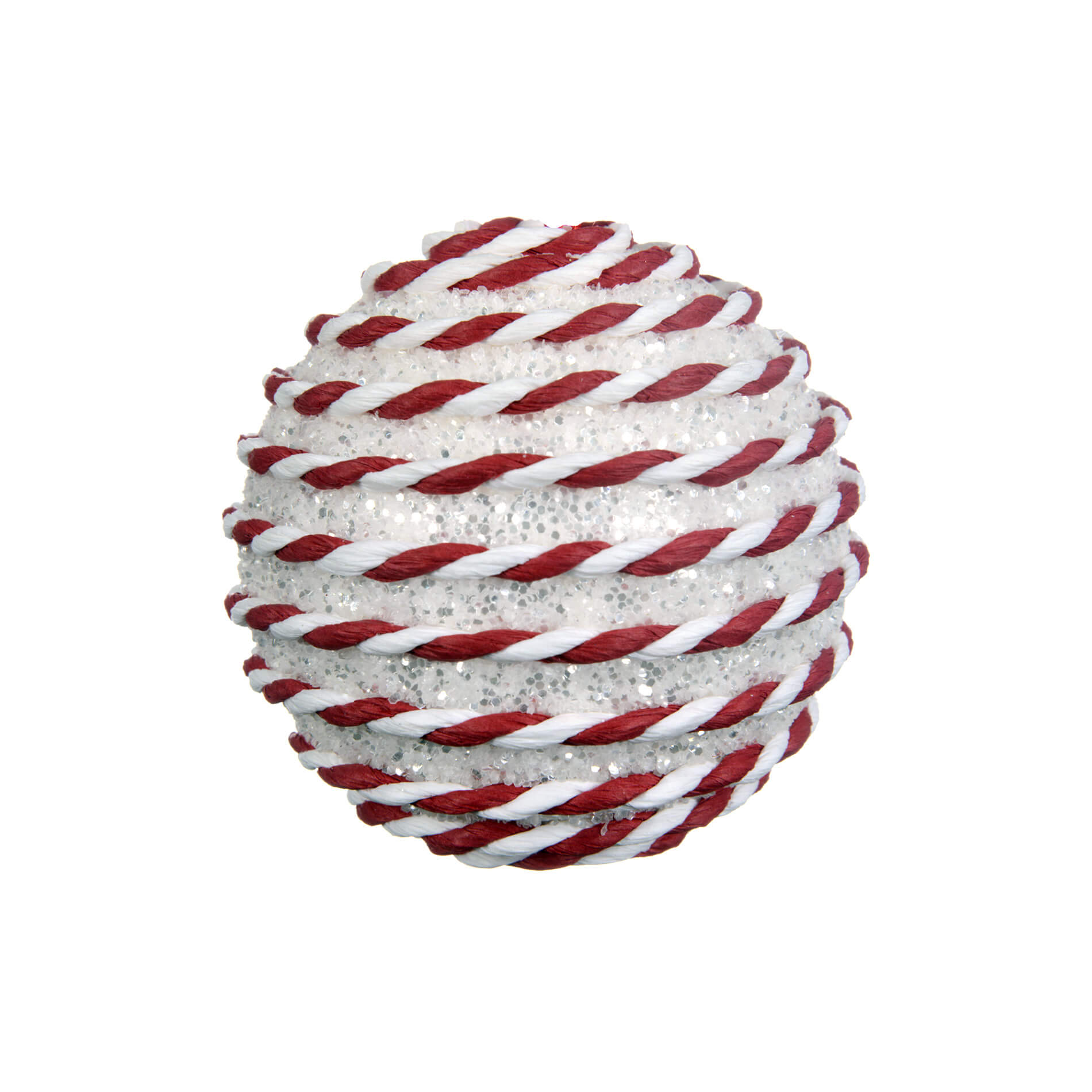 Rebecca Mobili Palline per Albero di Natale Bayd Ø 8 Vetro Rosso Bianco SET 2 pz - 5