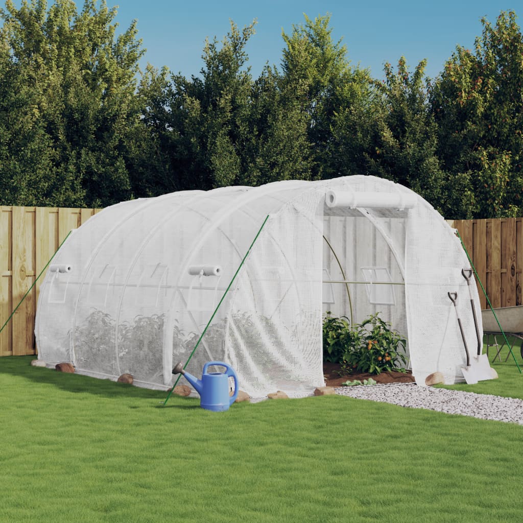 Maison exclusive - invernadero con estructura de acero blanco 12 m² 4x3x2 m