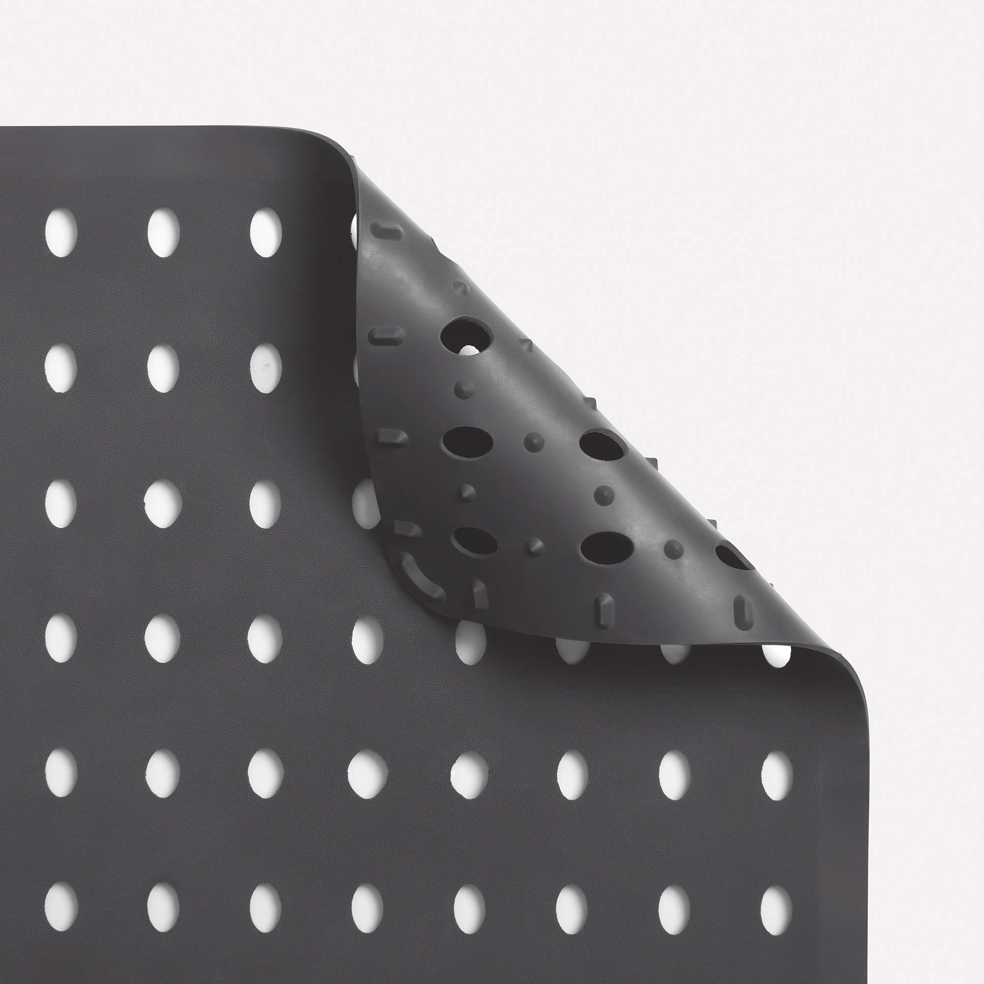 Tappeto Protettivo Per Lavello In Gomma - 32x41cm, Grigio, Fori Drenaggio, Protegge Stoviglie E Lavandino - Foto 2