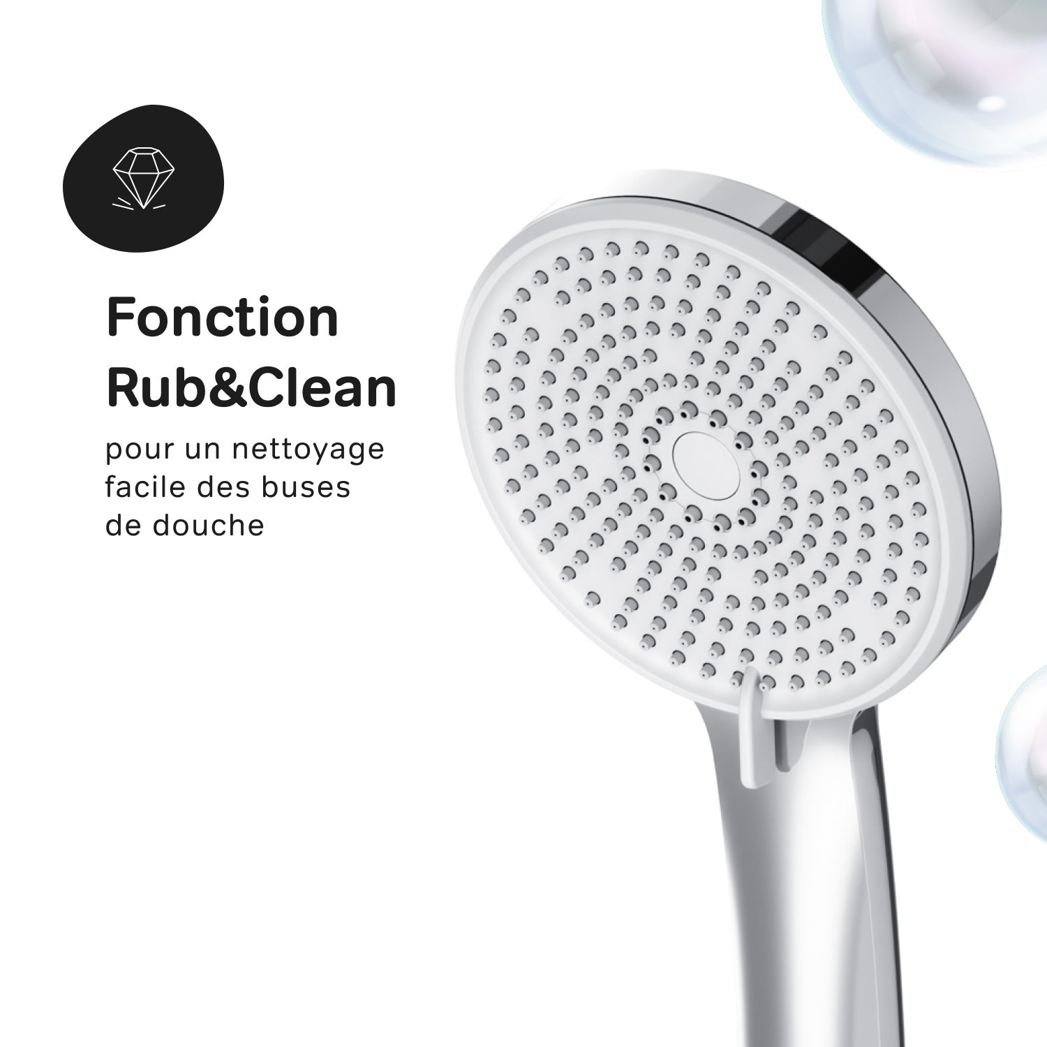 Colonne de douche et bain baignoire sans robinetterie Chrome Play F078Y000 AM.PM - 7