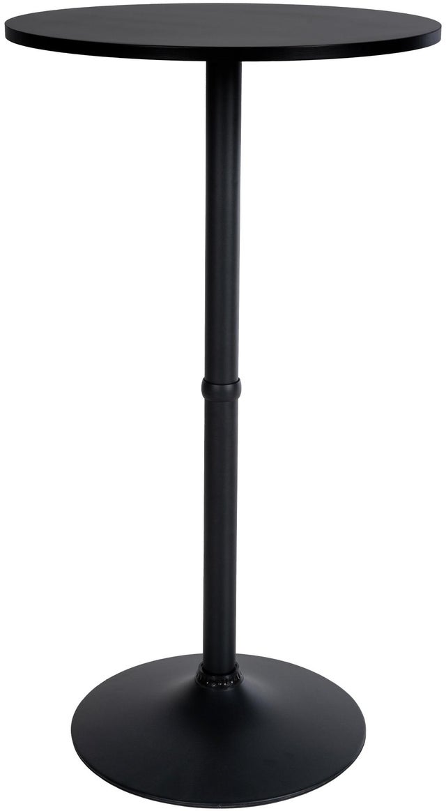 Mesa de bar redonda Ø 60 cm preto/ preto