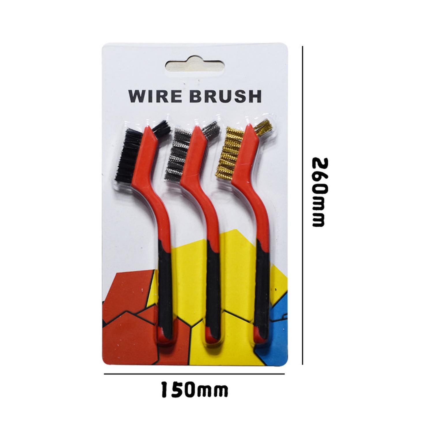 Lot de 3 mini-brosses en avec une poignée ergonomique (7
