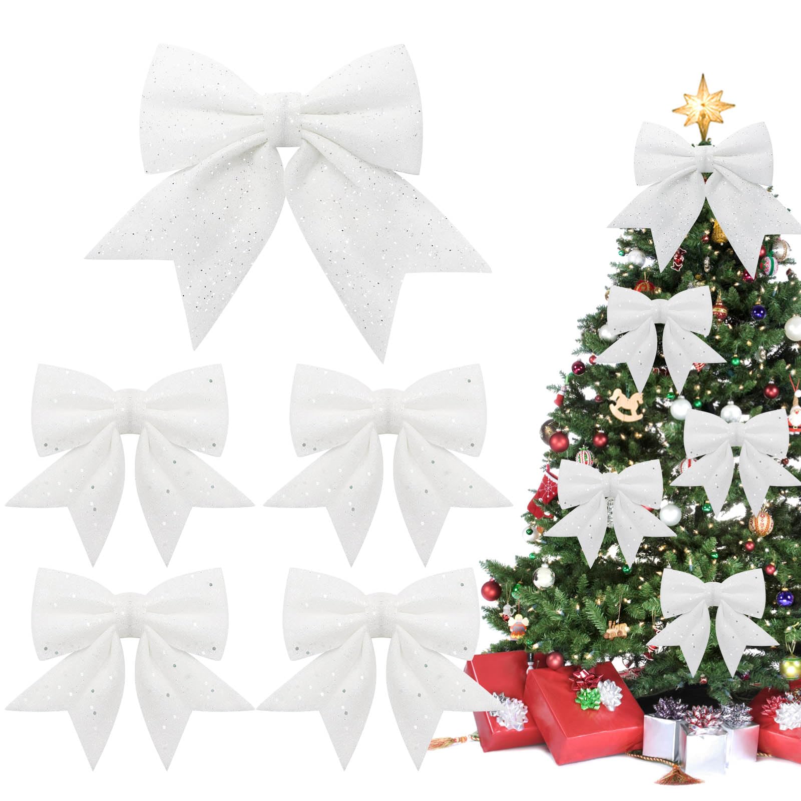 48 Ghiaccioli Ornamenti Natalizi Infrangibili - Iridescenti Con Glitter - 12,7 Cm - Per Albero Di Natale, Decorazioni Festa Invernale