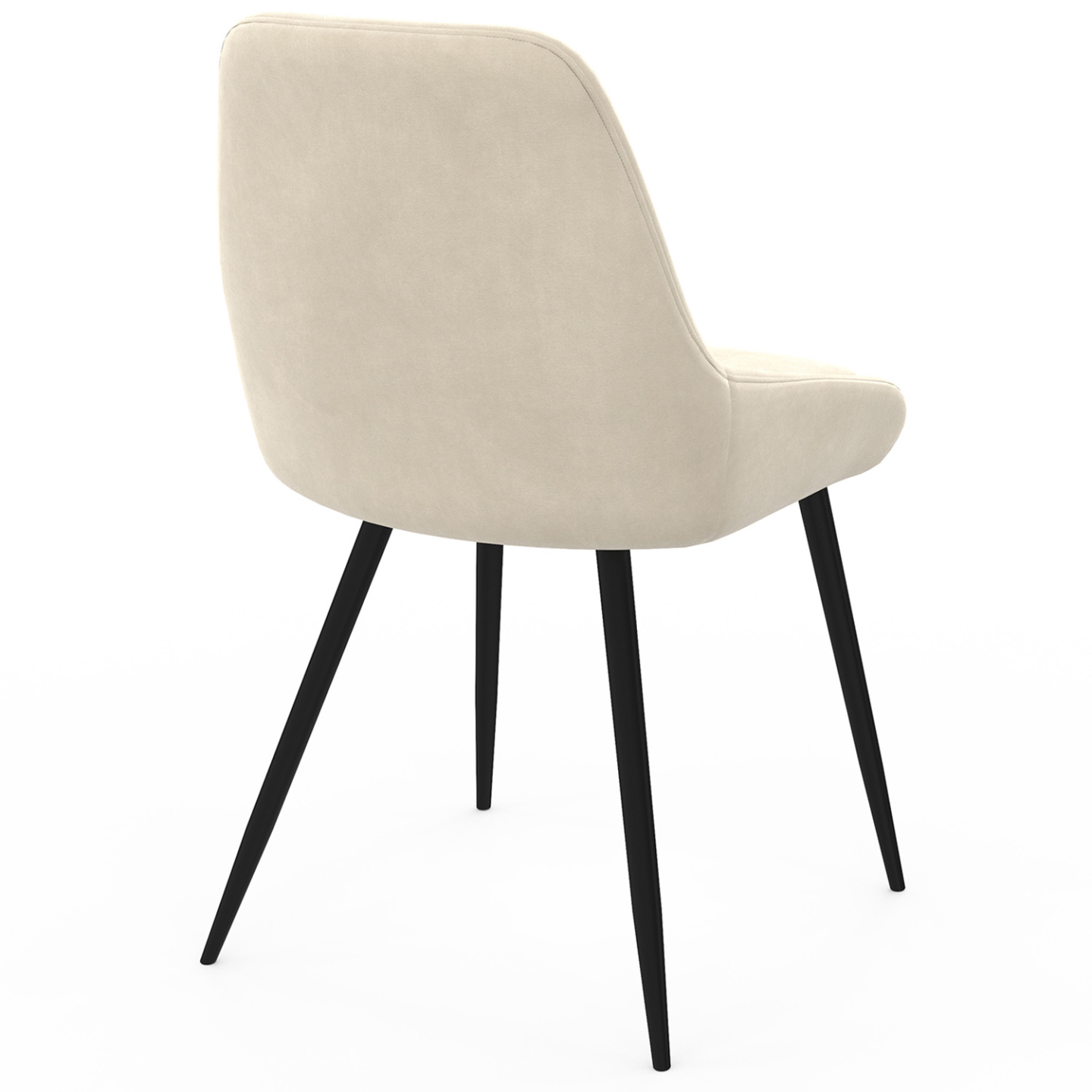 Lot de 4 chaises THALYA en velours beige avec accoudoirs - 5