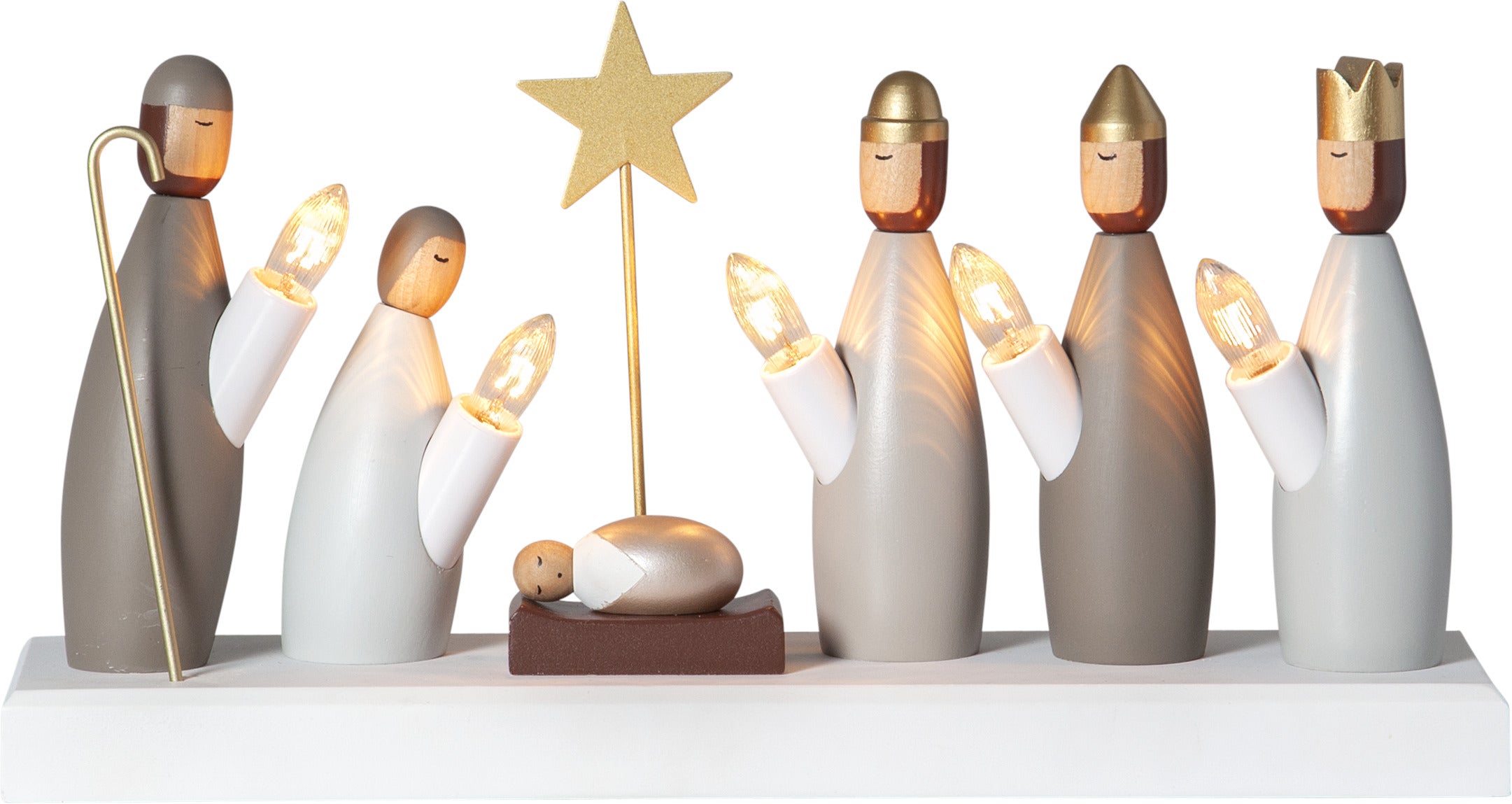 Lampa dekoracyjna Star Trading "Kruppa", drewno, wielokolorowa