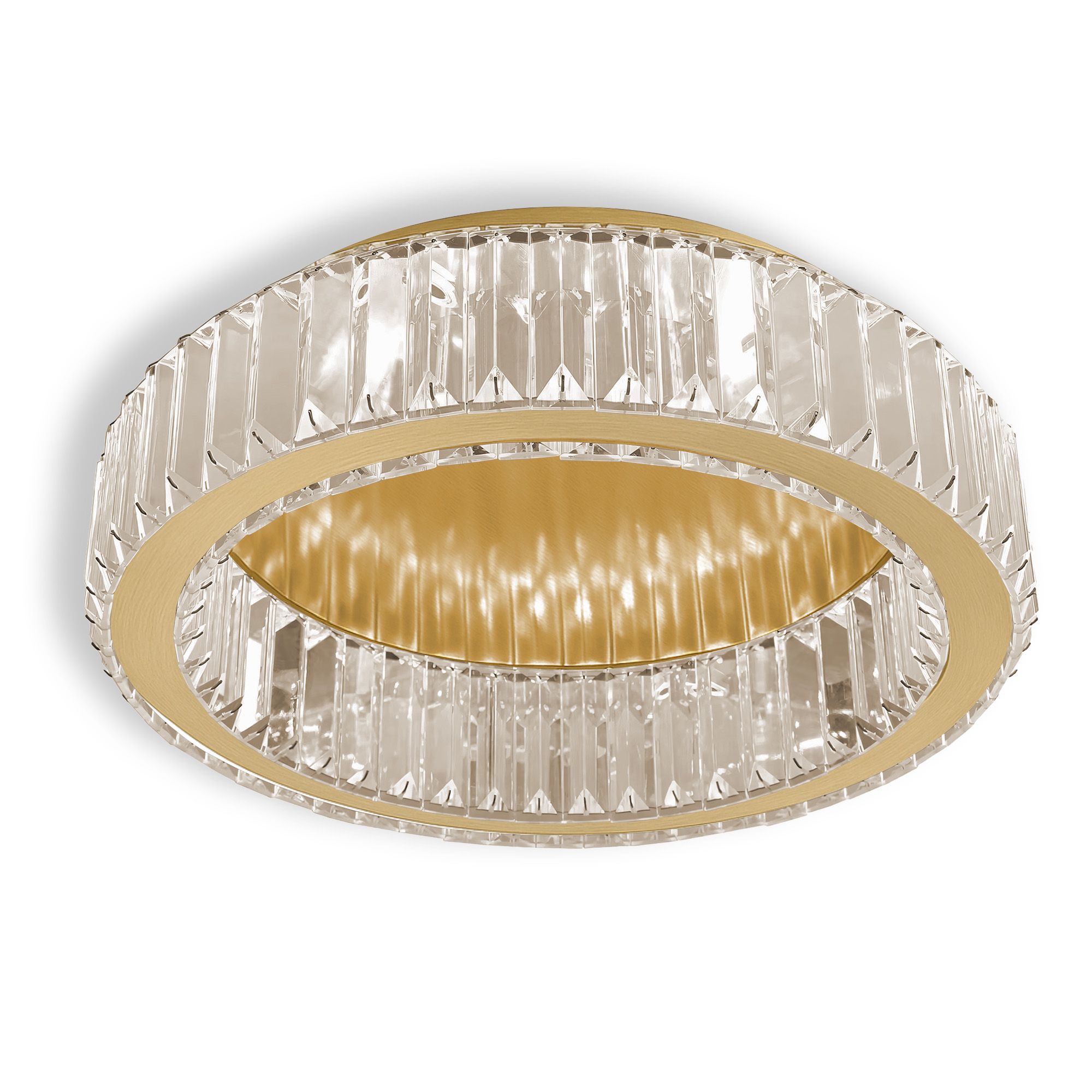 Lampa Sufitowa Kryształowa Toolight App1720-C Złoty Szczotkowany 40Cm
