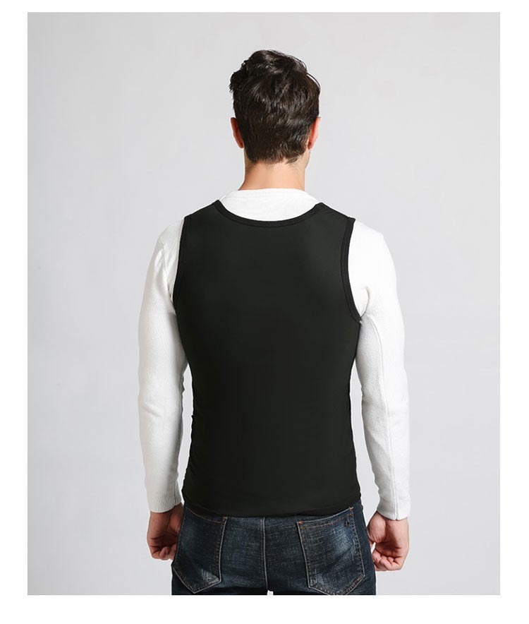 Gilet Chauffant Unisexe, Banque d'alimentation de Gilet Chauffant, Veste légère (Couleur: Noir, Taille:4XL) - 7