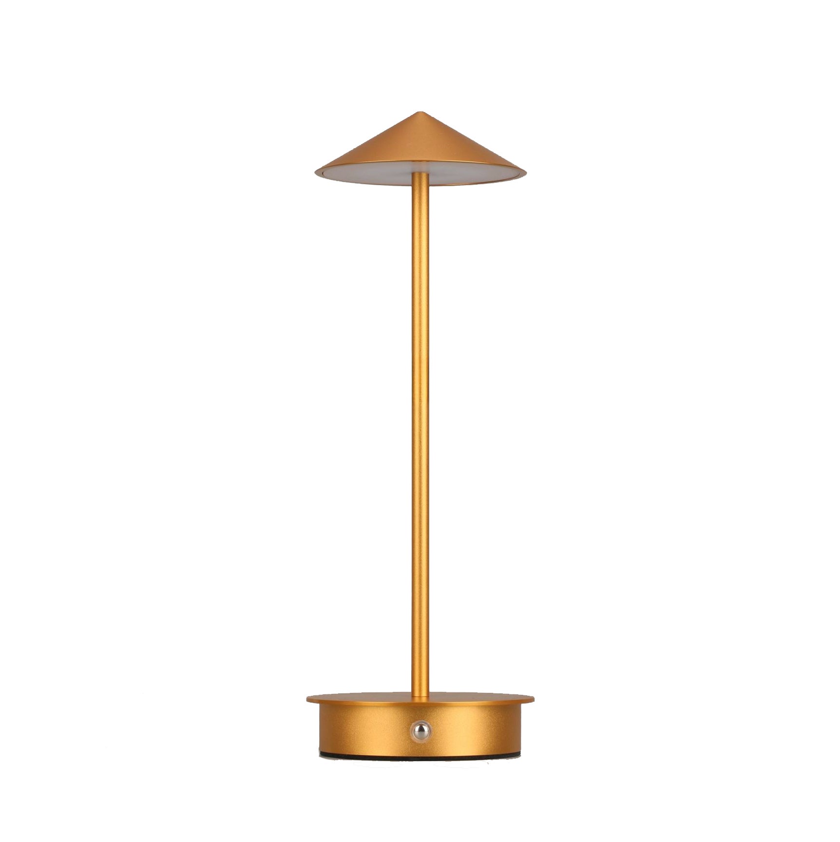 Przenośna lampa stołowa LED Peak do sypialni, złota