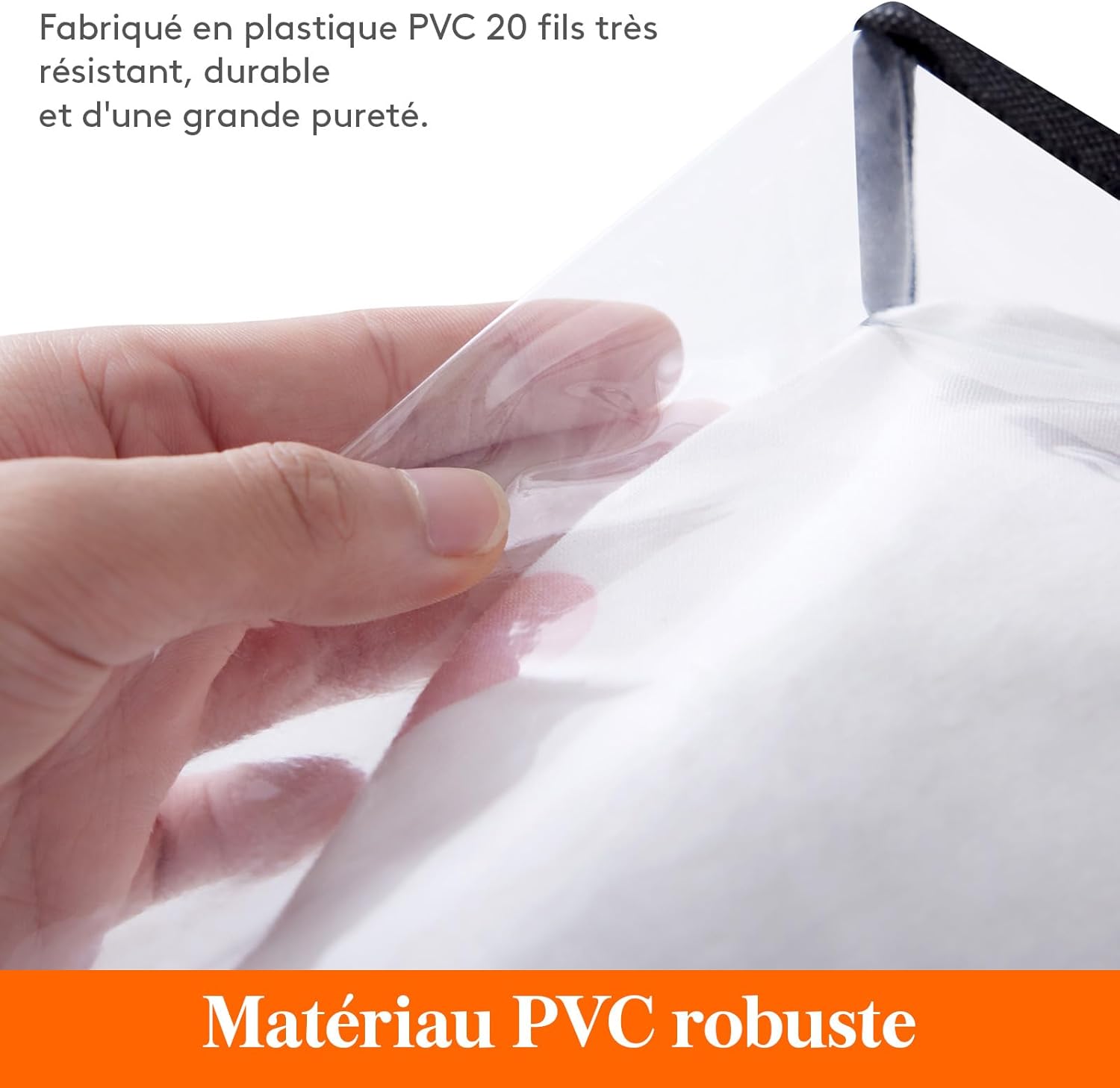 Budding Joy Confezione da 6 sacchetti trasparenti in plastica da 40 l, con coperchio, sacchetti portaoggetti per vestiti, organizer in PVC con