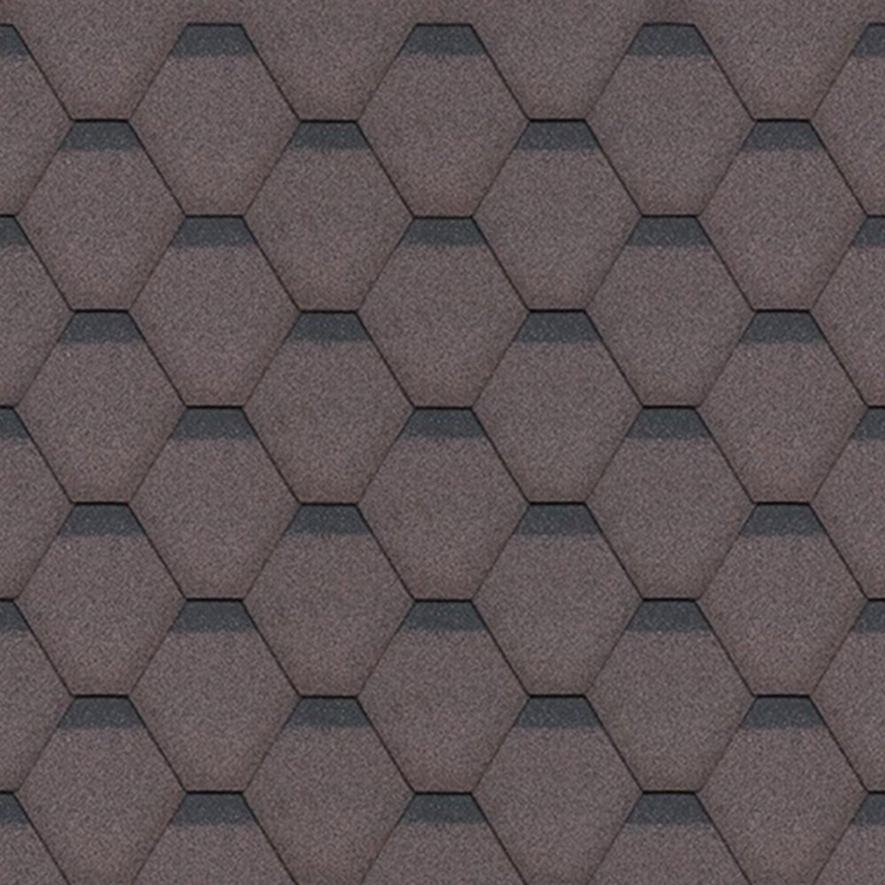 Bardeaux bitumineux Hexagonal Rock H-BROWN, couleur marron - bitume toiture - 5