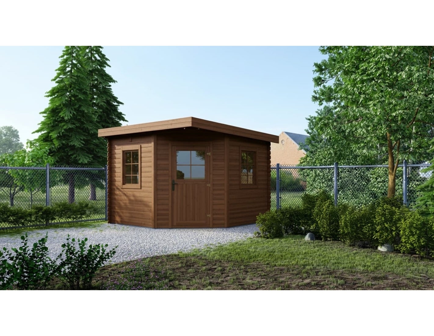 Domek ogrodowy ALTANKA 8 m2 - 3x3 m - 28 mm, drewniany, impregnowany, DOM753, 1szt.