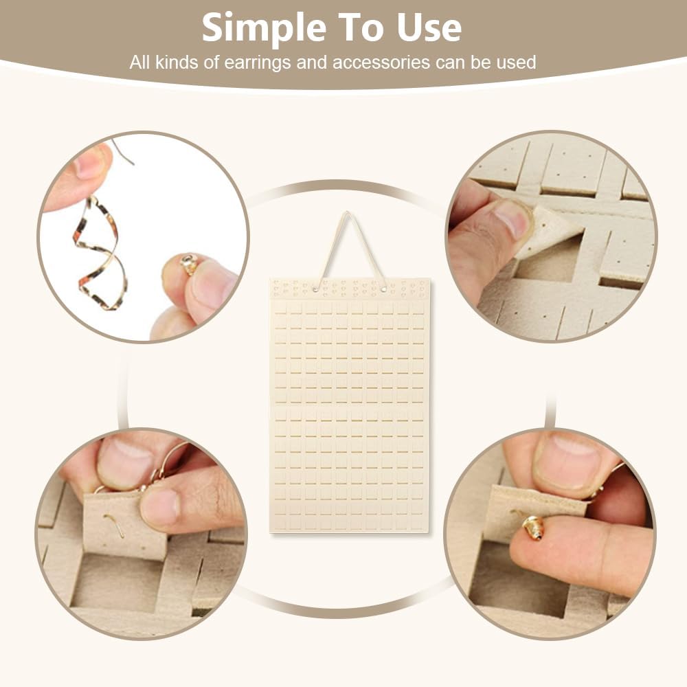 Organisateur Bijoux Suspendu 57cmx35cm,Rangement Boucle D'Oreille Murale,Presentoir Bijoux,Portant Boucles D'Oreilles Mural - 4