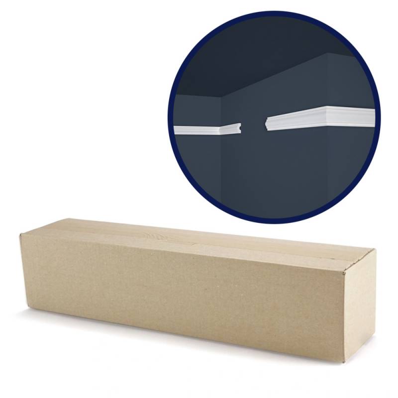Lot de 50 (100ml) Cimaises décoratives - Arrondi - 200x1,8x3,8 cm - 2