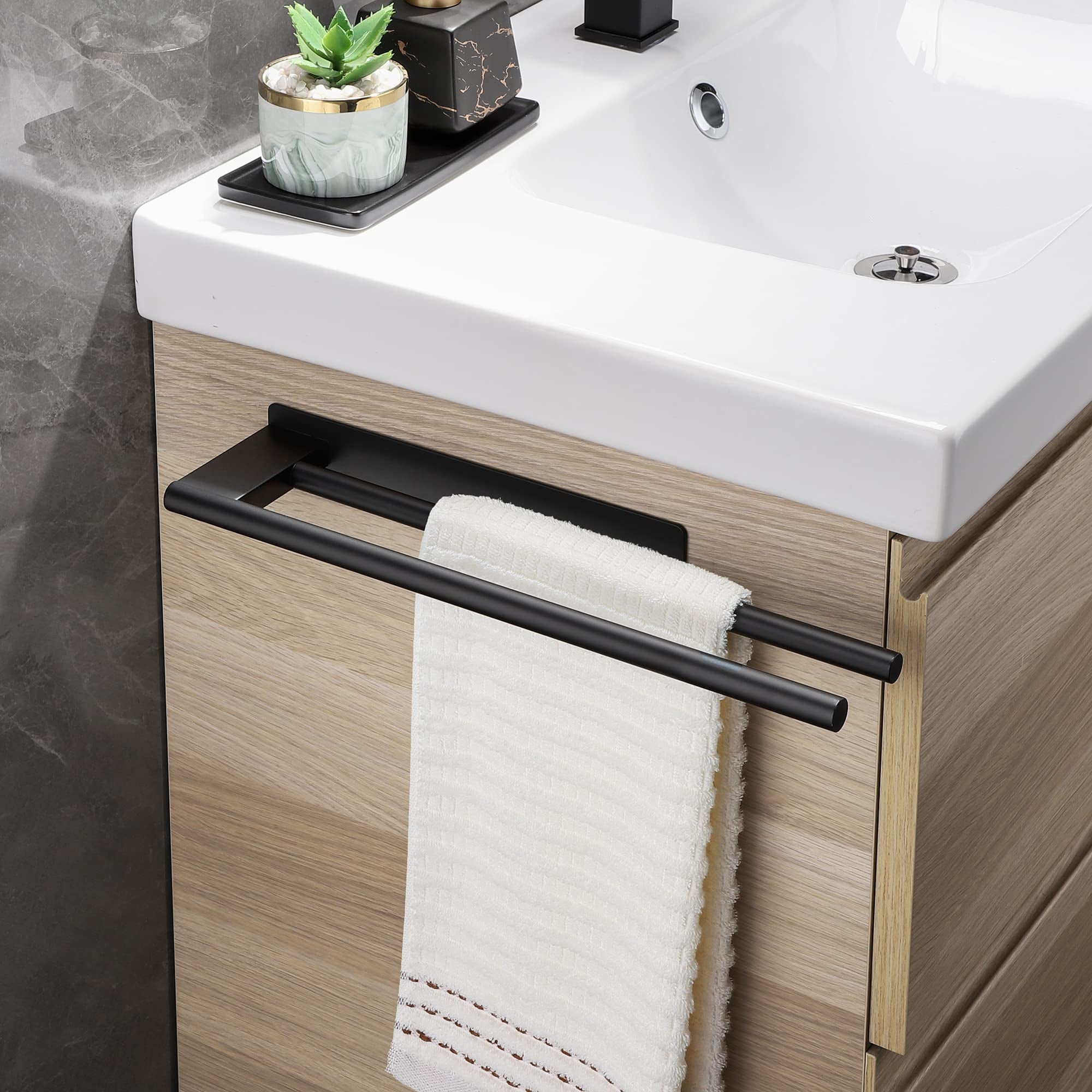 Porta Asciugamani A Doppio Strato Senza Trapano In Acciaio Inox 304, 70 Cm, Adesivo Per Bagno E Cucina, Carico Max 5 Kg