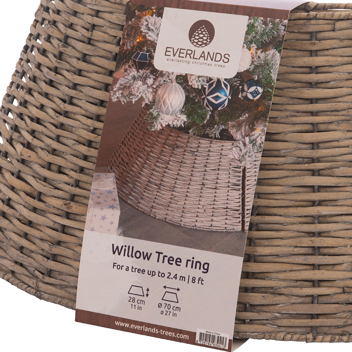 Copri base per albero di Natale Willow colore Grigio H 28 x ø 70 cm - 4