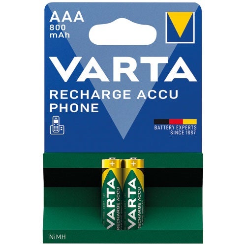 Accus phone LR03 / AAA T398 800MAH blister de 2 DIVERS