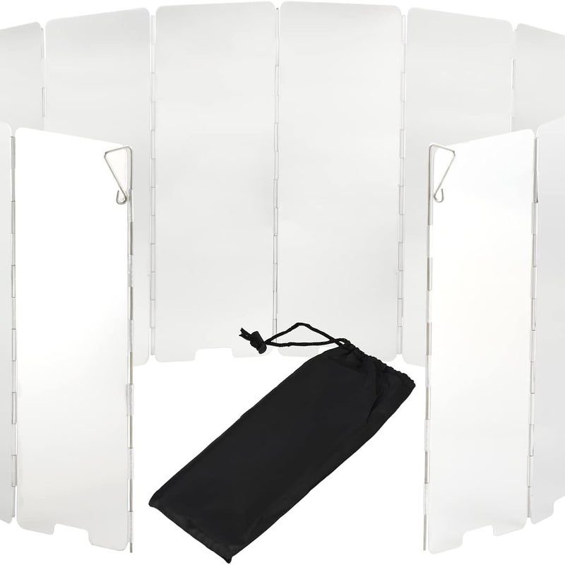 14 szt. składanej aluminiowej osłony przeciwwietrznej do kuchenki kempingowej na zewnątrz, osłony przeciwwietrznej do kuchenki gazowej