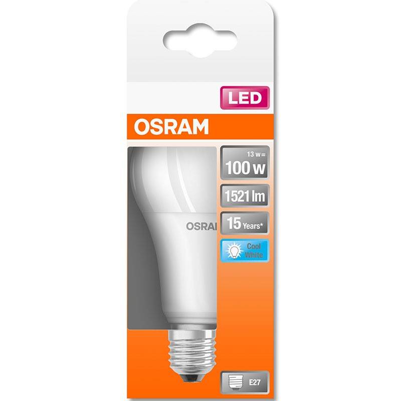 Osram 4058075304277 Led Cee 2021 A+ (a++ - E) E27 Forme Standard 13 W = 100 W Blanc Neutre (ø X L) 60 Mm X 118 Mm 1 - 4