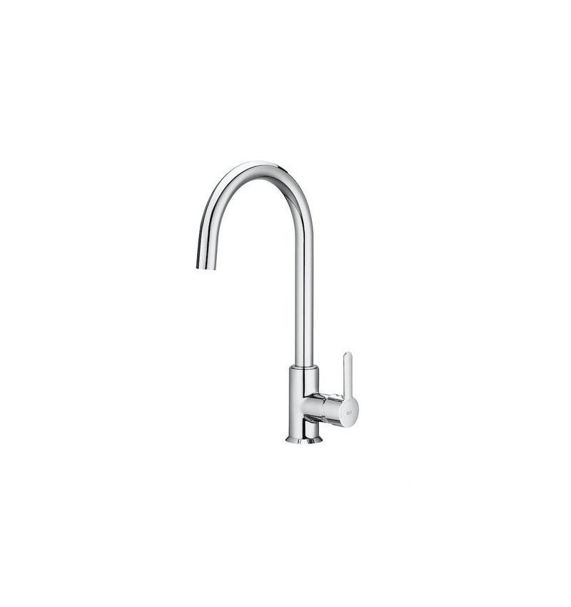 Mezclador cocina Mencía caño curvo giratorio cromo ROCA Leroy