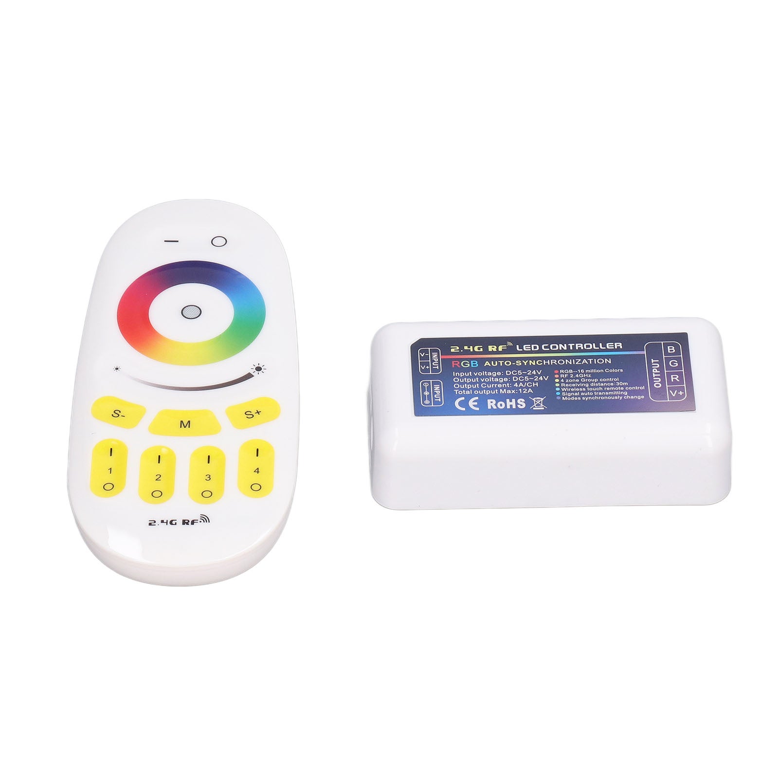 Contrôleur LED DC524V 2,4G pour bande LED tactile quadruple RGB ...