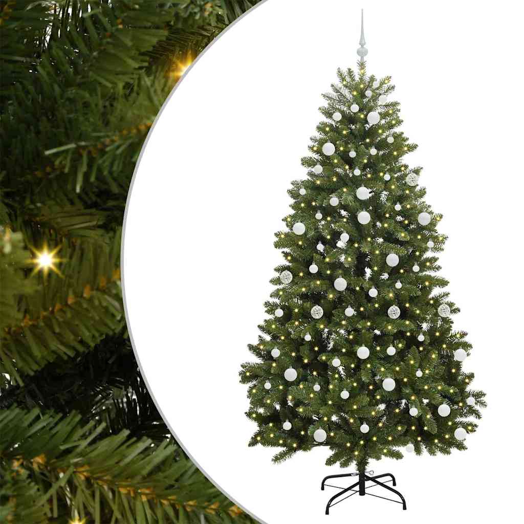 Sztuczna choinka Ze LED Lights Zielony 210 cm PVC i Metal