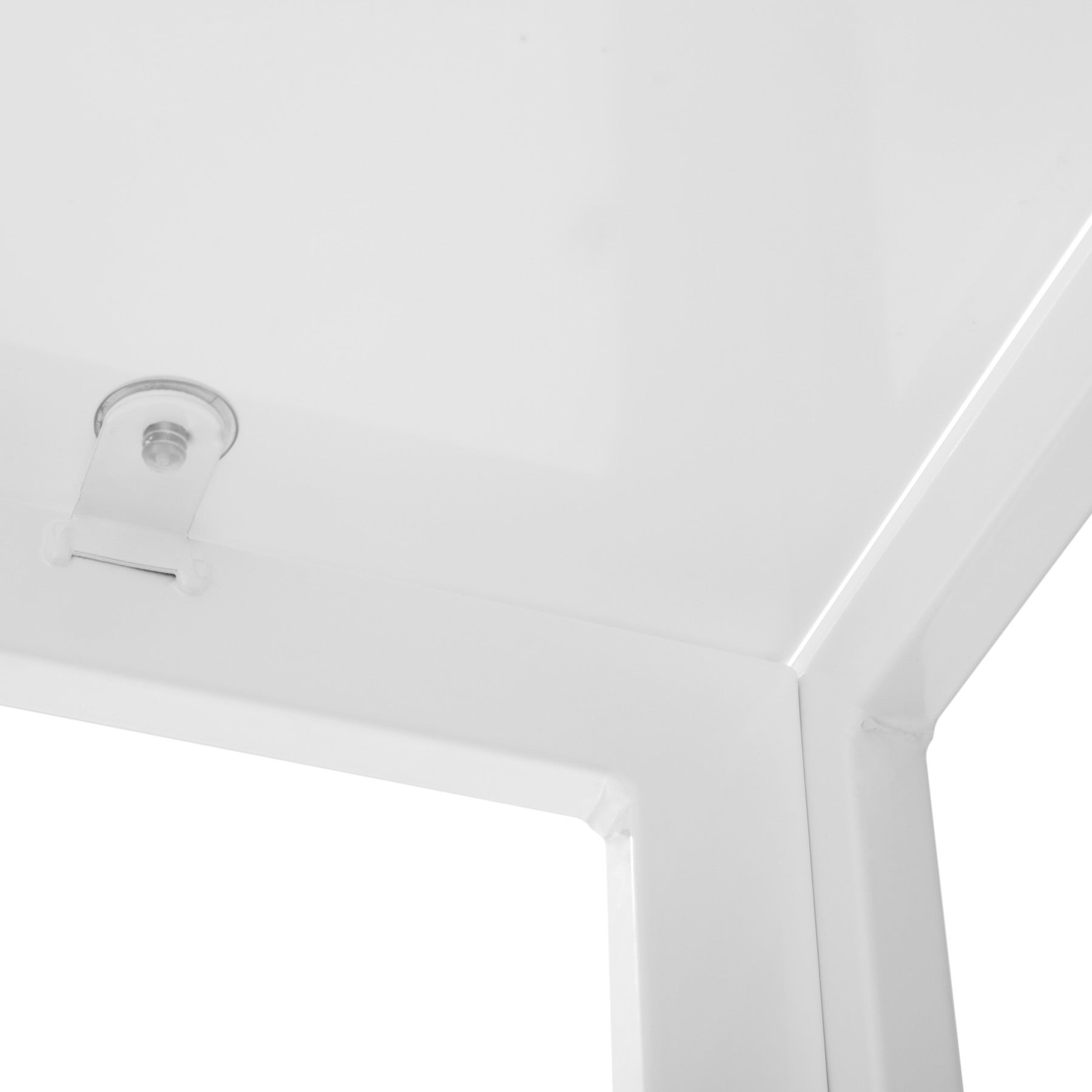 Set tavolo e 4 sedie mobili sala pranzo bianchi 4+1 in acciaio con seduta imbottita e rivestimento in ecopelle TECTAKE - 9