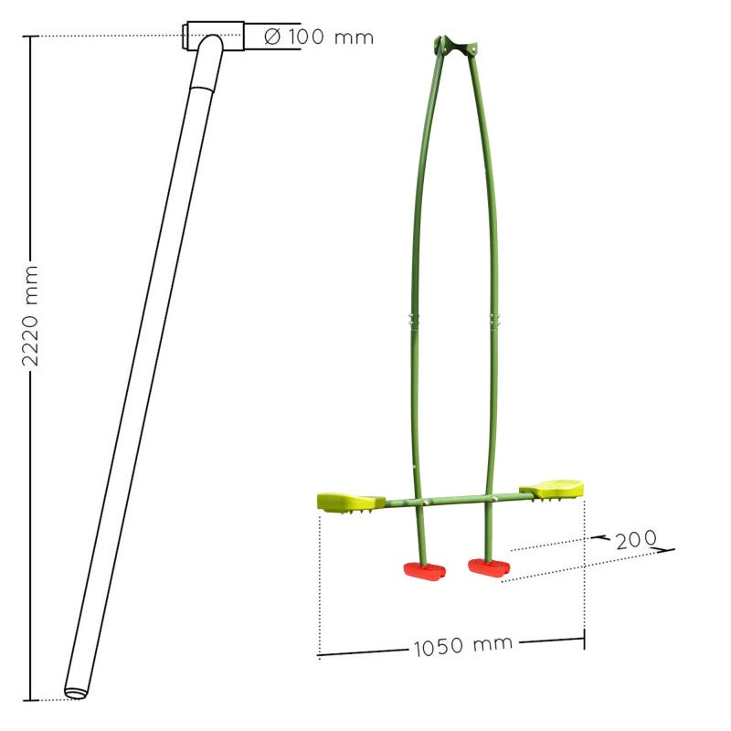 Siège balançoire double face à face - 6