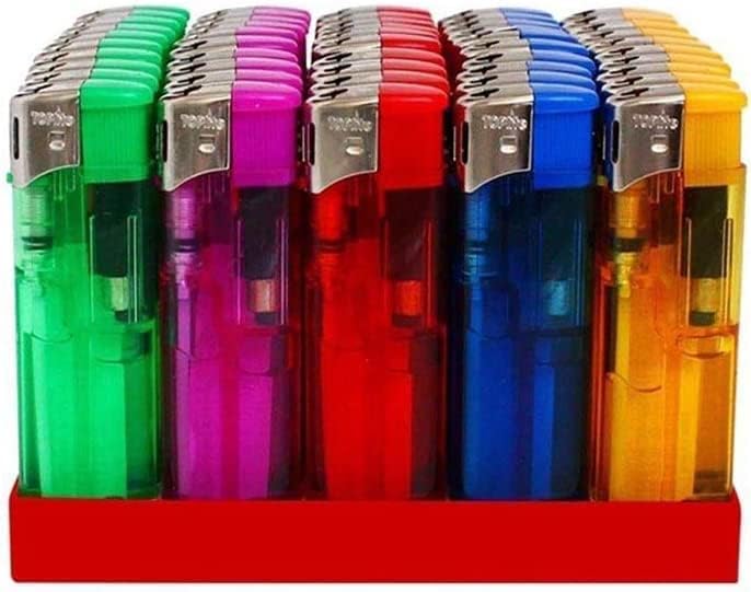 Accendino Accendigas Trasparente Blu - Serbatoio Ad Alta Capacit&agrave;, Per Cucina E Campeggio