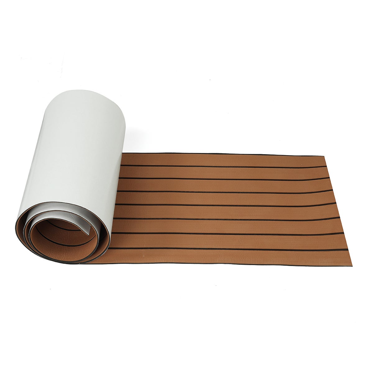 Tappetino Antiscivolo In EVA Per Barche E Camper - 240x90x0,6 Cm, Effetto Teak, Marrone Scuro - Foto 6