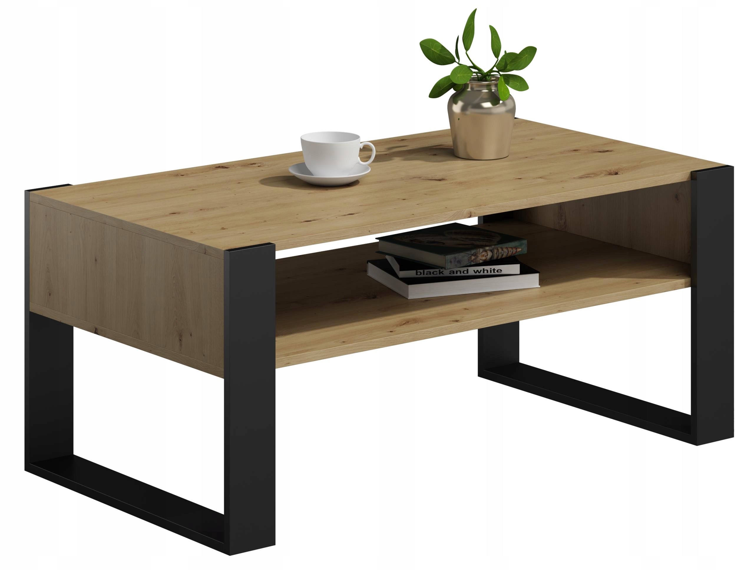Ława stolik kawowy KAJA artisan czarny loft retro