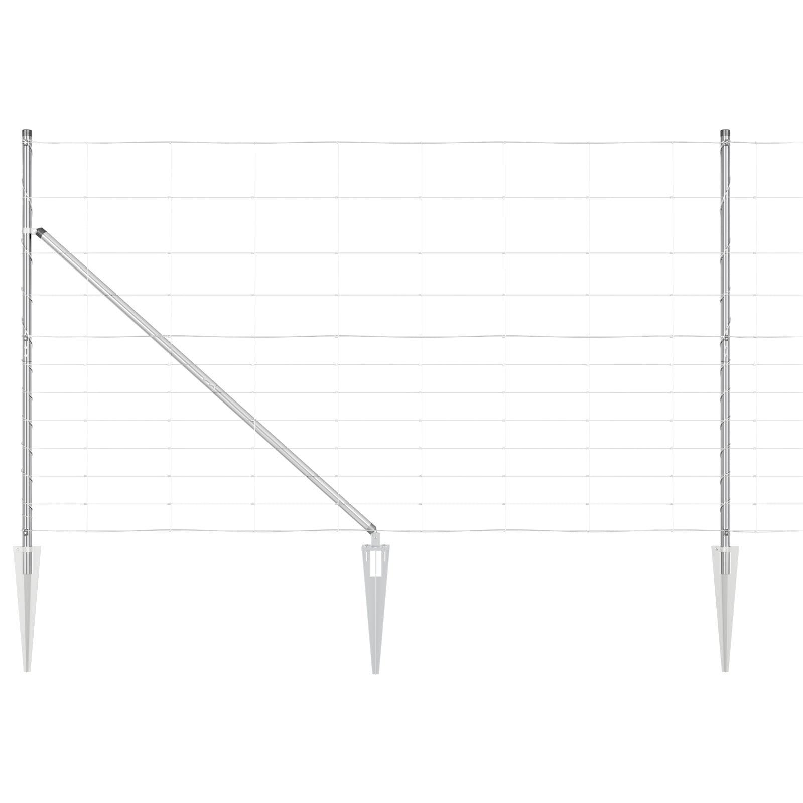Słupek ogrodzeniowy. Galwanizowany 25 x 1,4 m Stal vidaXL