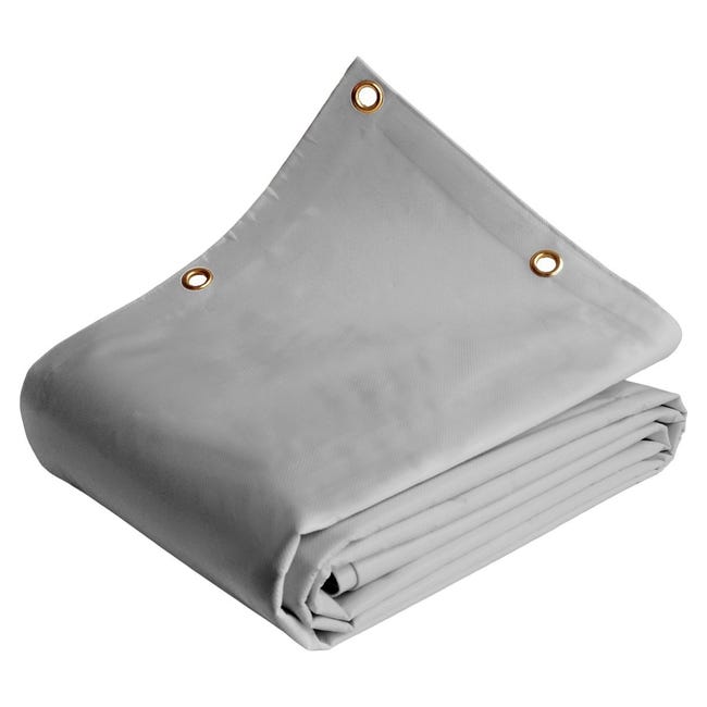 Bâche en PE renforcée 8x12m, 260g/m², avec 4 cordes de Bâche en PE renforcée 8x12m, 260g/m², avec 4 cordes de
