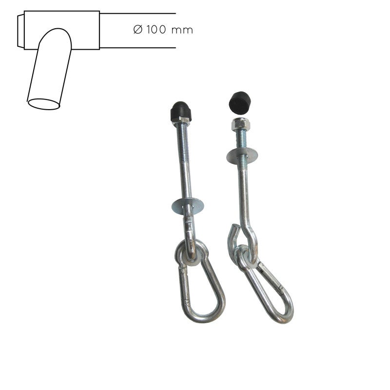 Lot de 2 crochets mousqueton en acier pour portique - Soulet - 4