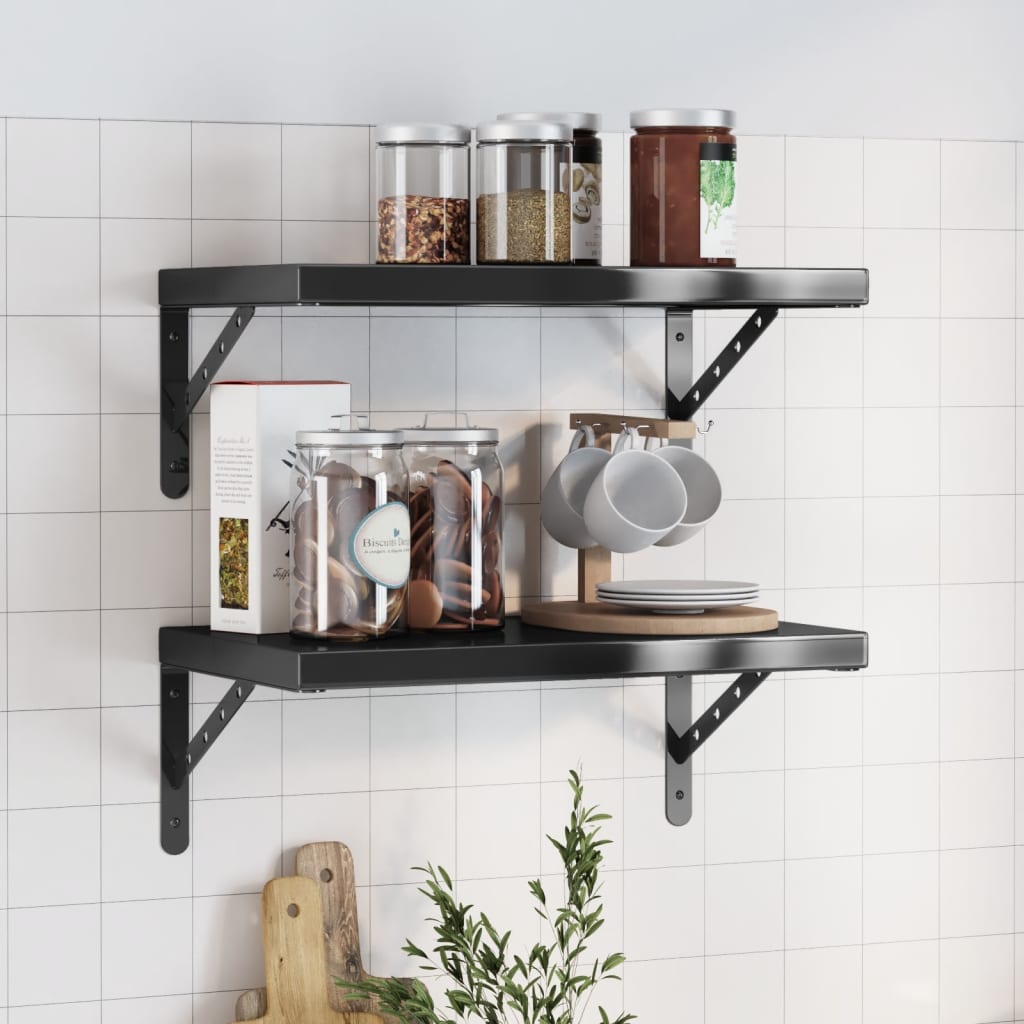 Mahlzeit mensola a parete in acciaio inox 60 x 30 cm 1 ripiano con capacità fino a 50 kg