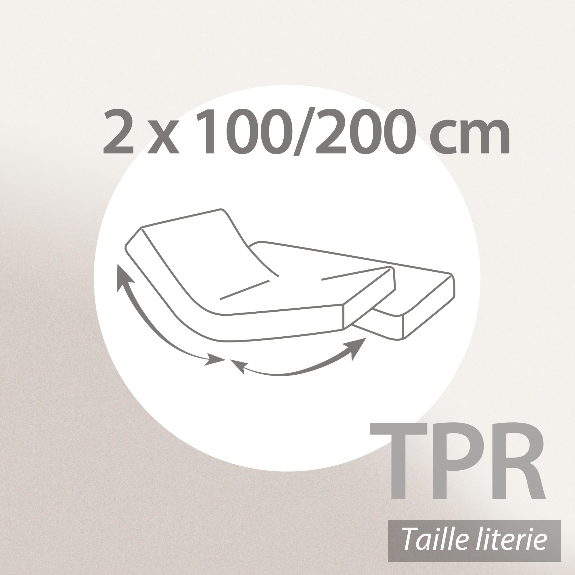 Protège matelas ANTONIN 2x100x200 cm bonnet 30 cm molleton 220 g/m² absorbant blanc lit articulé TPR - 6