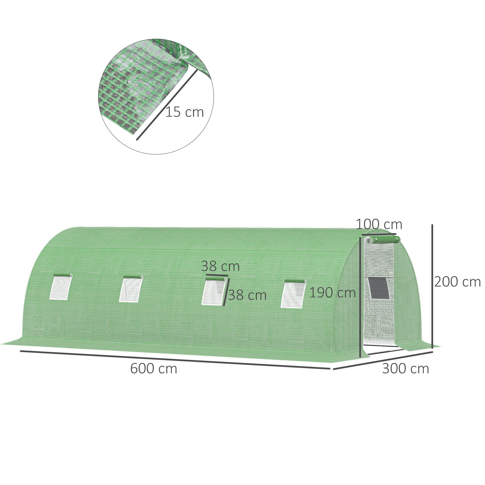 Serre de jardin PE Outsunny - 3