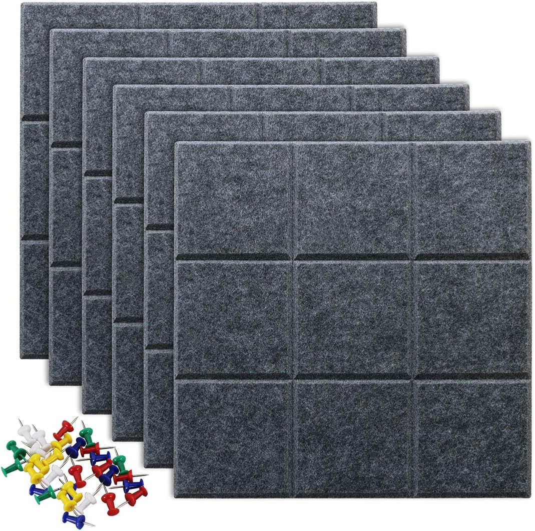 Pannello in sughero da parete 30 x 30 cm - 6 fogli di feltro autoadesivi - Bacheca con 30 puntine per ufficio e casa | Leroy Merlin