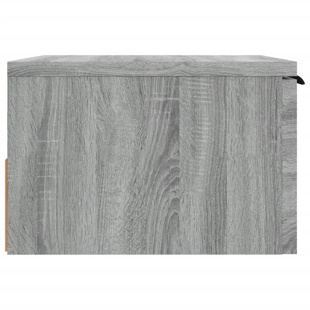 Pack de 2 Mesitas de noche de pared，Mesitas de noche flotantes，Mesilla de noche color gris Sonoma 34x30x20 cm CFW47535 - 5