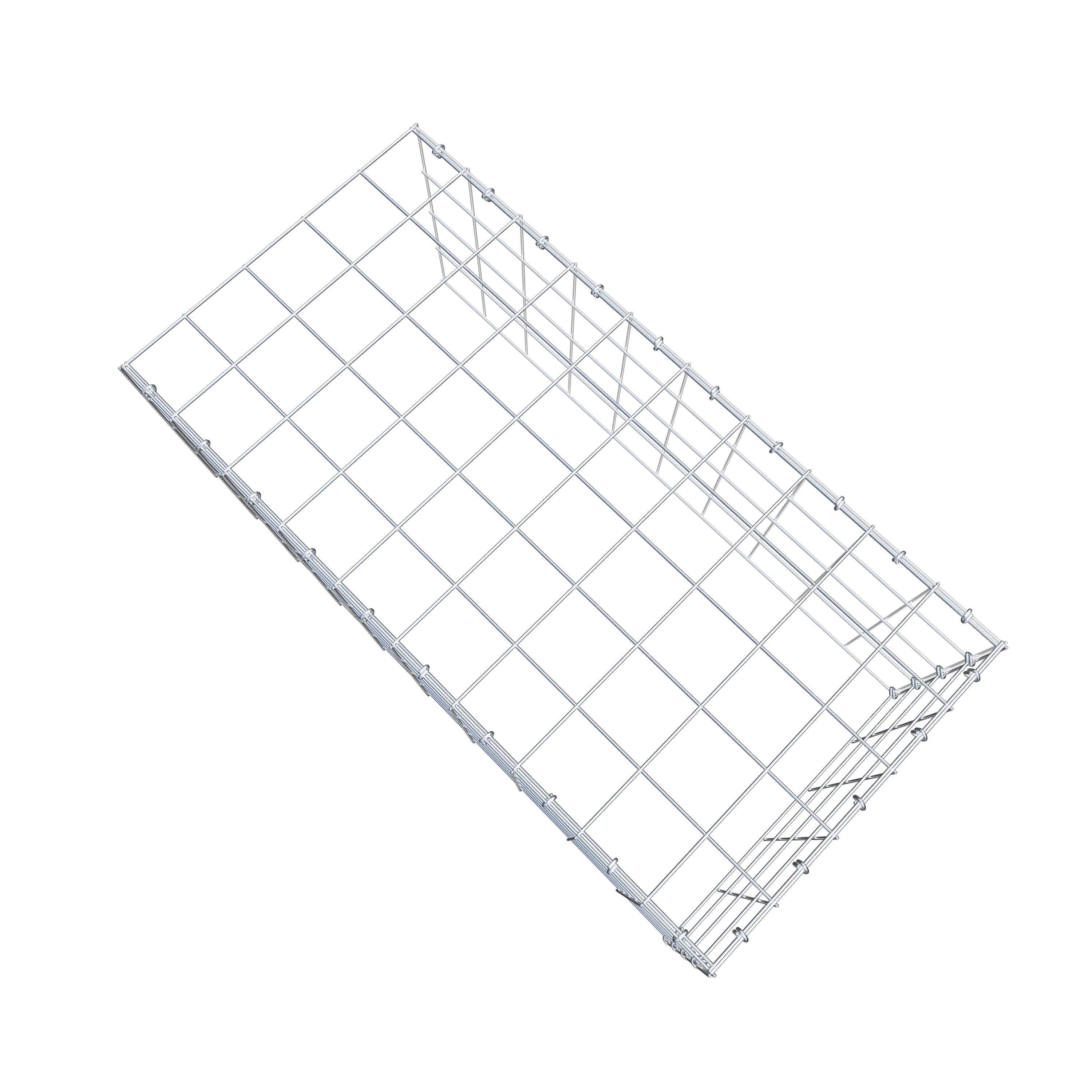 Gavión para ampliar y apilar, 100x40x50cm (LxHxP), malla 10 x 10cm, sin rejilla frontal ni inferior - 8