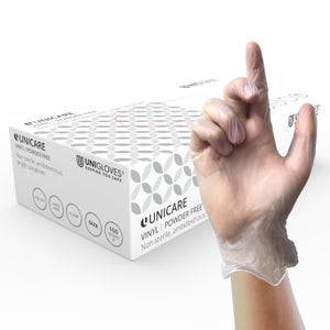 SafeTouch Guanti In Vinile Trasparente Senza Polvere - Confezione Da 100 Pezzi, Taglia L - Uso Alimentare E Domestico